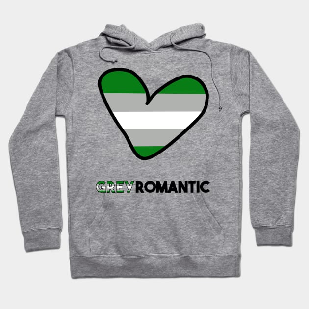 LGBTQ+ Grayromantic Heart- Love Hoodie by Vtheartist